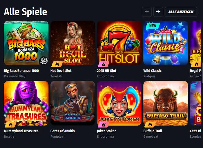 WinShark Spiele all